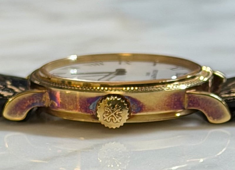 Patek Philippe - Pre-owned Yellow Gold Calatrava 25mm White Dial 4809J