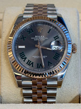Rolex - Pre-owned Two Tone Rose Gold Datejust 41 Wimbledon Roman Dial Jubilee Bracelet 126331