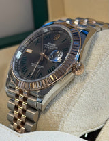 Rolex - Pre-owned Two Tone Rose Gold Datejust 41 Wimbledon Roman Dial Jubilee Bracelet 126331