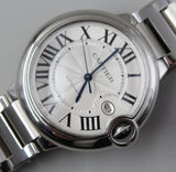 Cartier - Pre-owned Stainless Steel Ballon Bleu 42mm Silver Dial Stainless Steel Bezel w69012z4