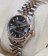Rolex - Pre-owned Two Tone Rose Gold Datejust 31 Grey Dial Diamond Bezel two tone Jubilee Bracelet 278341RBR