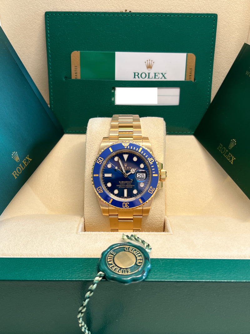 Rolex - Unworn Yellow Gold Submariner Blue Dial 116618LB Bluesy