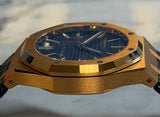 Audemars Piguet - Pre-owned Rose Gold Royal Oak Blue Dial 15510OR