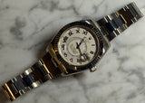 Rolex - Pre-owned White Gold Sky-Dweller White Roman Dial Oyster Bracelet 326939