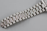 Rolex - Pre-owned Platinum Day-Date 36 Silver Diamond Dial Diamond Bezel 18346