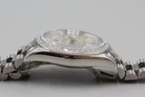 Rolex - Pre-owned Platinum Day-Date 36 Silver Diamond Dial Diamond Bezel 18346