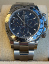 Rolex - Pre-owned White Gold Daytona Blue Dial 116509