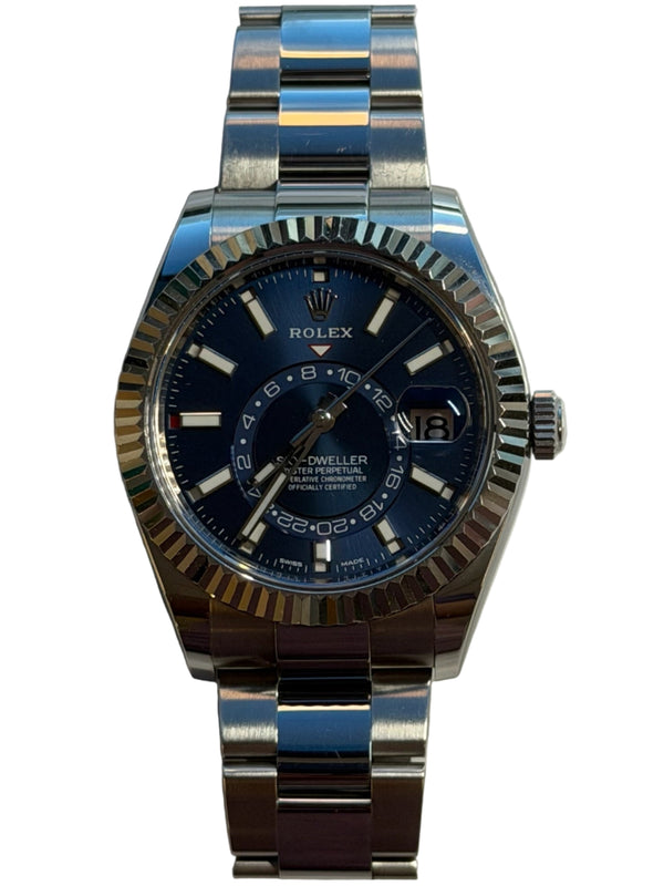 Rolex - Pre-owned Sky-Dweller Blue Dial Oyster Bracelet 326934
