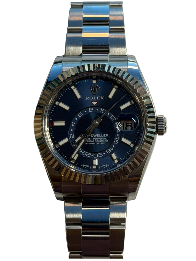 Rolex - Pre-owned Sky-Dweller Blue Dial Oyster Bracelet 326934