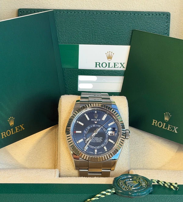 Rolex - Pre-owned Sky-Dweller Blue Dial Oyster Bracelet 326934