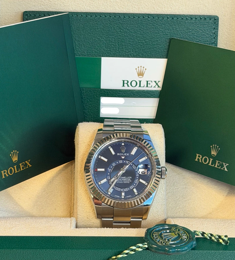 Rolex - Pre-owned Sky-Dweller Blue Dial Oyster Bracelet 326934