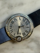 Cartier - Pre-owned Stainless Steel Ballon Blanc 30mm White Dial Diamond Bezel W4BL0003