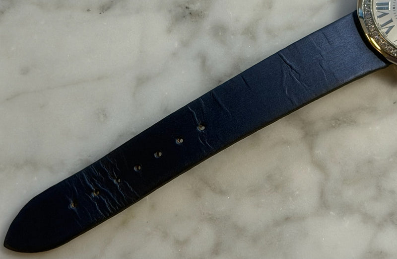 Cartier - Pre-owned Stainless Steel Ballon Blanc 30mm White Dial Diamond Bezel W4BL0003