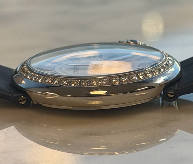 Cartier - Pre-owned Stainless Steel Ballon Blanc 30mm White Dial Diamond Bezel W4BL0003