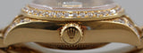 Rolex - Pre-owned Yellow Gold Lady-Datejust 26mm Champagne Dial Diamond Bezel 179158