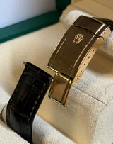 Rolex - Pre-owned Sky-Dweller Chocolate Arabic Dial Leather Strap 326135