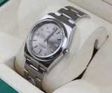 Rolex - Pre-owned Oyster Perpetual 36mm Silver Dial DOMINOS 116000