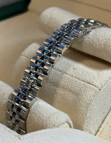 Rolex - Unworn Stainless Steel Lady-Datejust 28mm Mother of Pearl (MOP) Diamond Dial Diamond Bezel Jubilee Bracelet 279384RBR