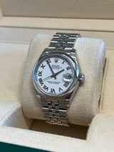 Rolex - Unworn Datejust 31mm White Roman Dial Jubilee Bracelet 278240
