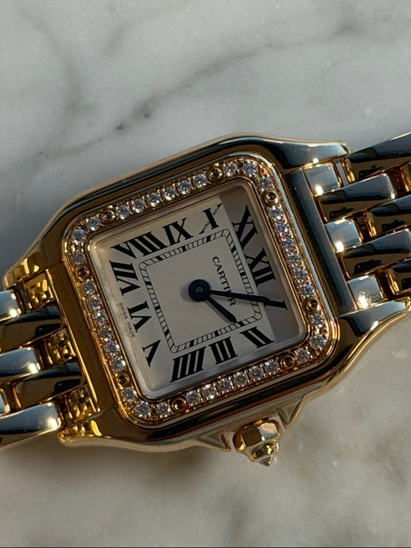 Cartier - Unworn Panthère Small 22 x 30mm White Dial Diamond Bezel WJPN0008