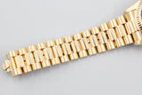 Rolex - Pre-owned Yellow Gold Day-Date 36 Single Quickset Brown Vignette Diamond Dial Hebrew Day Wheel 18038