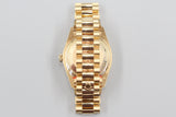 Rolex - Pre-owned Yellow Gold Day-Date 36 Single Quickset Brown Vignette Diamond Dial Hebrew Day Wheel 18038