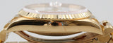 Rolex - Pre-owned Yellow Gold Day-Date 36 double quickset White Opal Diamond 6 9 Dial Arabic Day and Date Wheel