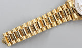 Rolex - Pre-owned Yellow Gold Day-Date 36 double quickset White Opal Diamond 6 9 Dial Arabic Day and Date Wheel