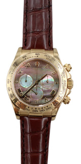 Rolex - Pre-owned Yellow Gold Daytona Dark Mother of Pearl MOP