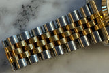 Rolex - Pre-owned Two Tone Yellow Gold Datejust 36 Champagne Roman Dial Jubilee Bracelet 116233