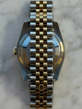 Rolex - Pre-owned Two Tone Yellow Gold Datejust 36 Champagne Roman Dial Jubilee Bracelet 116233