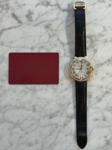 Cartier - Pre-owned Rose Gold Ballon Bleu 42mm White Dial Diamond Bezel WE900851