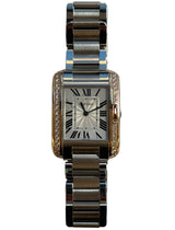 Cartier - Pre-owned Two Tone Rose Gold Tank Anglaise Cartier 26 x 34mm W3TA0003