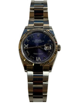 Rolex - Pre-owned Datejust 36 Purple Roman Diamond VI Dial Oyster Bracelet 126234