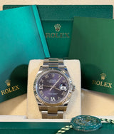 Rolex - Pre-owned Datejust 36 Purple Roman Diamond VI Dial Oyster Bracelet 126234