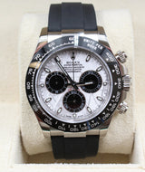 Rolex - Pre-owned White Gold Daytona Meteorite Dial OysterFlex 116519LN