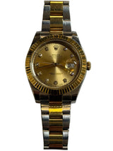 Rolex - Pre-owned Datejust 41 Champagne Diamond Dial Oyster Bracelet 116333
