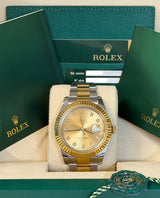 Rolex - Pre-owned Datejust 41 Champagne Diamond Dial Oyster Bracelet 116333