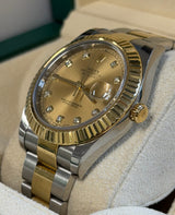 Rolex - Pre-owned Datejust 41 Champagne Diamond Dial Oyster Bracelet 116333