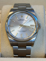 Rolex - Unworn Stainless Steel Oyster Perpetual 36 DOMINOS Silver Dial 126000 with STICKERS