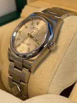 Rolex - Unworn Stainless Steel Oyster Perpetual 36 DOMINOS Silver Dial 126000 with STICKERS
