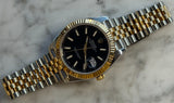 Rolex - Pre-owned Two Tone Yellow Gold Datejust 41 Black Index Dial Jubilee Bracelet 126333