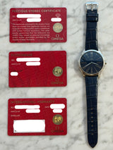 Omega - Unworn De Ville Trésor 39mm Blue Dial Diamond Bezel 428.18.39.60.03.001