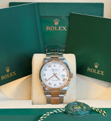 Rolex - Unworn Two Tone Rose Gold Datejust 36 White Roman Dial Oyster Bracelet 126231