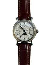 Patek Philippe - Pre-owned Platinum Retrograde Perpetual Calendar White Dial 5059P