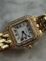 Cartier - Pre-owned Panthère Small 22 x 30mm White Dial Diamond Bezel 88370447