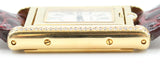 Cartier - Pre-owned Tank Basculante White Dial 23 x 37 mm Reversible Yellow Gold Diamond Bezel