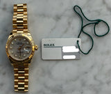 Rolex - Pre-owned Yellow Gold Lady-Datejust 28mm Mother of Pearl Diamond Dial 279178