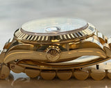 Rolex - Pre-owned Yellow Gold Lady-Datejust 28mm Mother of Pearl Diamond Dial 279178