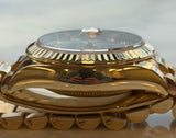 Rolex - Pre-owned Yellow Gold Lady-Datejust 28mm Mother of Pearl Diamond Dial 279178